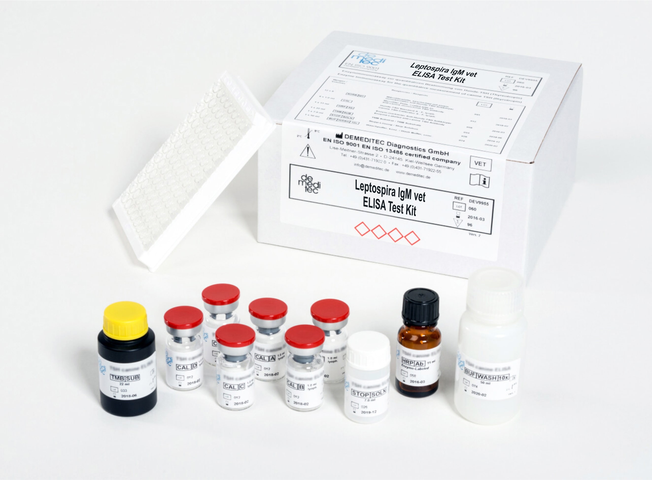 Leptospira IgM vet ELISA Test Kit (various)