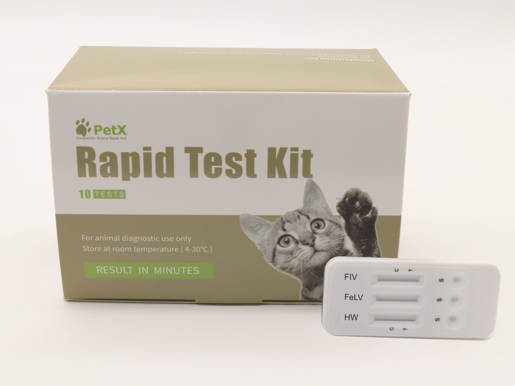 FIV Ab/FeLV Ag/Heartworm Test Kit (FIV-FeLV-HW )