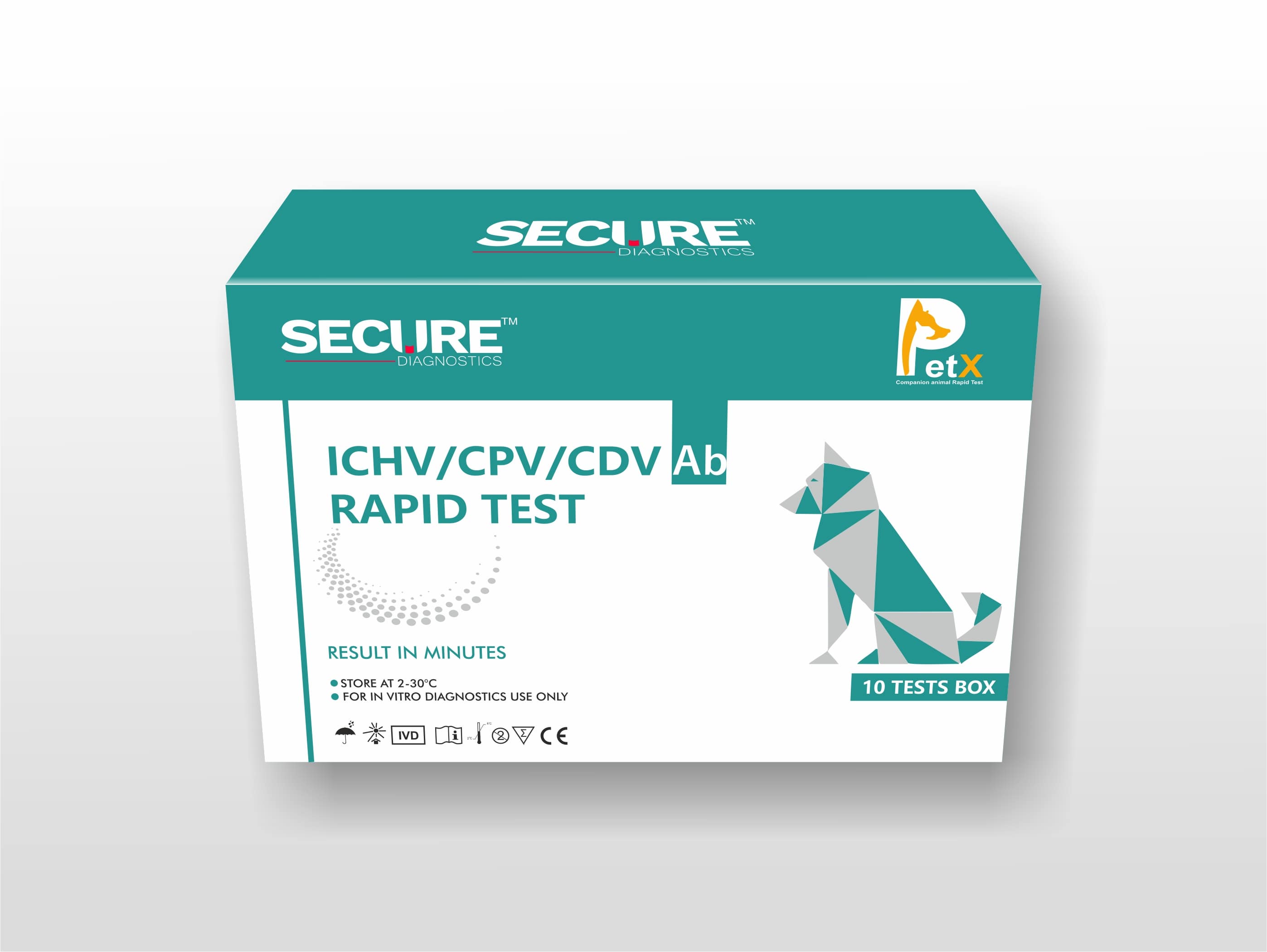 Canine Infectious Hepatitis virus/Parvovirus/Distemper virus ICHV/CPV/CDV Ab Test kit